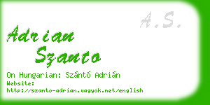 adrian szanto business card